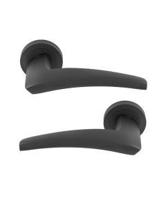 Manital Dune Door Handle on Round Rose - Anthracite