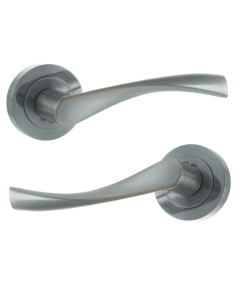 Eco Aqua Aluminium Lever on Round Rose - Satin Chrome ECO20SC