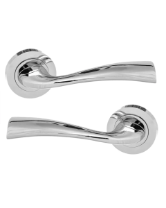 Eco Wave Aluminium Lever on Round Rose - Polished Chrome ECO30PC