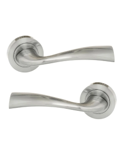 Eco Wave Aluminium Lever on Round Rose - Satin Chrome ECO30SC