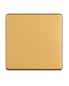 Eurolite Concealed 3mm Single Blank Plate - Satin Brass