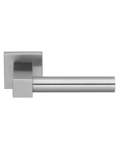 FORMANI BOBBY EK101 solid unsprung door handle on rose satin stainless steel