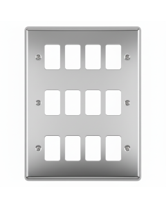 Eurolite En-G12Pc 12 Gang Grid Plate Enhance Polished Chrome