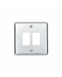 Eurolite En-G2Pc 2 Gang Grid Plate Enhance Polished Chrome