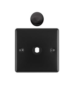 1 Gang Dimmer Switch Plate Matt Black Enhance Range Matt Black EN1DIMMBB Eurolite EN1DIMMBB