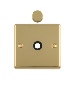 1 Gang Dimmer Plate With Knobs Polished Brass Enhance Range Polished Brass EN1DIMPB Eurolite EN1DIMPB