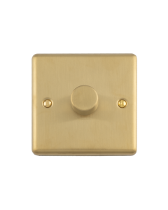 1 Gang 400W/Led 2Way Dimmer Switch Satin Brass Enhance Range Satin Brass EN1DLEDSB Eurolite EN1DLEDSB