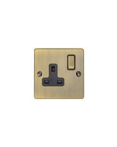 Eurolite En1Soabb 1 Gang 13Amp Dp Switched Socket Antiqueenhance Range Black Trim