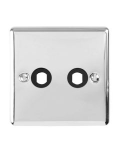 2 Gang Dimmer Switch Plate Polished Chrome Enhance Range Polished Chrome EN2DIMPC Eurolite EN2DIMPC