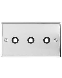 3 Gang Dimmer Switch Plate Polished Chrome Enhance Range Polished Chrome EN3DIMPC Eurolite EN3DIMPC