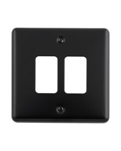 Eurolite En-G2Mbb 2 Gang Grid Plate Matt Black Enhance Range