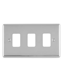 Eurolite En-G3Pc 3 Gang Grid Plate Enhance Polished Chrome