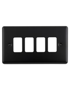 Eurolite En-G4Mbb 4 Gang Grid Plate Matt Black Enhance Range