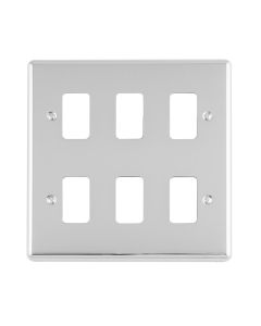 Eurolite En-G6Pc 6 Gang Grid Plate Enhance Polished Chrome