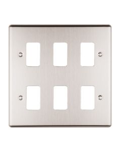 Eurolite En-G6Ss 6 Gang Grid Plate Enhance Satin
