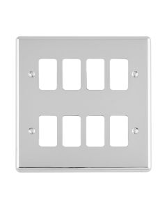 Eurolite En-G8Pc 8 Gang Grid Plate Enhance Polished Chrome
