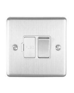 Eurolite Enswfssb 13Amp Dp Switched Fuse Spur Satin Enhance Range Black Trim