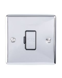 Eurolite Enuswfpcb 13Amp Unswitched Fuse Spur Polished Chrome Enhance Range Black Trim