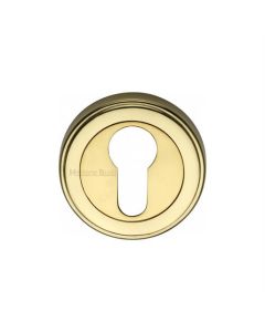 Heritage Brass ERD7020-PB Euro Profile Cylinder Escutcheon Polished Brass finish