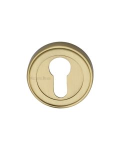 Heritage Brass ERD7020-SB Euro Profile Cylinder Escutcheon Satin Brass finish
