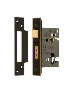 Eurospec Easi - T Euro Profile Security Sashlock 44mm Backset 64mm Case Matt Bronze