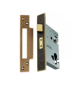 Eurospec Easi - T Euro Profile Security Sashlock 57mm Backset 76mm Case Antique Brass