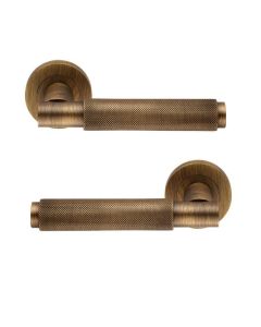 Carlisle Brass EUL050AB Varese Knurled Lever On Rose Antique Brass