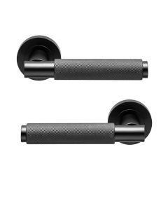 Carlisle Brass EUL050MB Varese Knurled Lever On Rose Matt Black