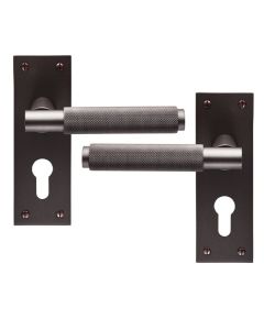 Carlisle Brass EUL051YMBRZ Varese Lever On Backplate - Euro 47.5mm Matt Bronze