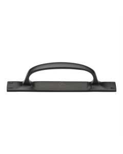 M.Marcus FB1142 228 Black Iron Rustic Cabinet Pull Handle On Plate 228mm