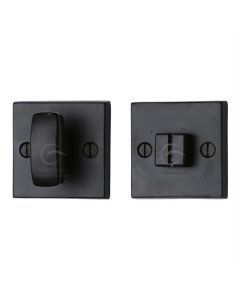 M.Marcus FB155 Black Iron Rustic Square Thumbturn & Emergency Release for Bathroom & Bedroom Doors