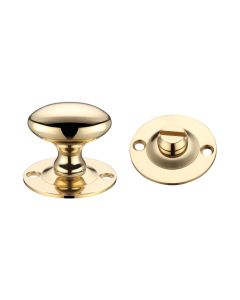 Fulton & Bray FB41 Oval Thumb Turn with Coin Release - 5mm spindle Polished Brass