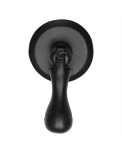M.Marcus FB6264 Black Iron Rustic Cabinet Drop Pull On Round Plate