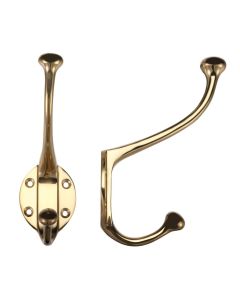 Fulton & Bray FB72 Hat and Coat Hook Polished Brass