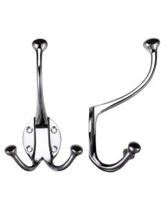 Fulton & Bray FB73CP Double Hat and Coat Hook Polished Chrome