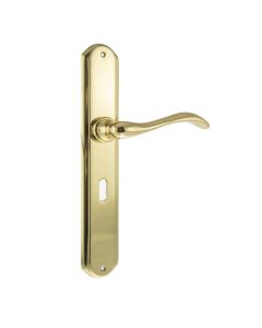 Forme Valence Solid Brass Key Lever on Backplate - Polished Brass