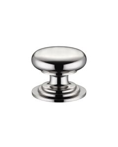Fulton & Bray FCH01DPN Victorian Cupboard Knob 45mm dia. - Lacquered Polished Nickel