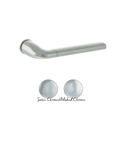 Forme Milly Lever Door Handle on Concealed Round Rose - Satin Chrome/Polished Chrome FCR158SCPC
