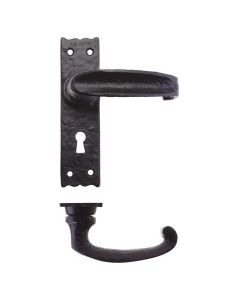 Foxcote Foundries FF211 Traditional Slimline Thumb Lever on Lock Backplate - Black Antique