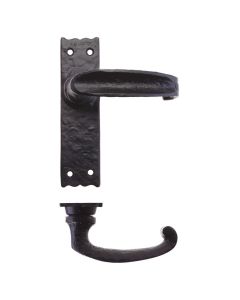 Foxcote Foundries FF212 Traditional Slimline Thumb Lever on Latch Backplate - Black Antique