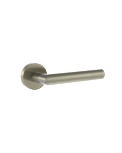 Forme Elle Designer Lever on Minimal Round Rose - Satin Nickel FMR236SN