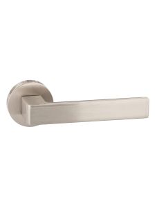 Forme Asti Designer Lever on Minimal Round Rose - Satin Nickel FMR254SN