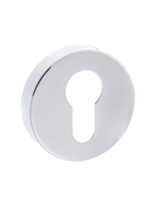 Forme Euro Escutcheon on Minimal Round Rose - Polished Chrome FMREPC