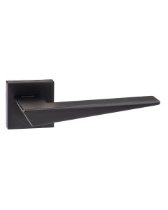 Forme Naxos Designer Lever on Minimal Square Rose - Matt Black FMS215MB