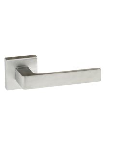 Forme Asti Designer Lever on Minimal Square Rose - Satin Chrome FMS254SC