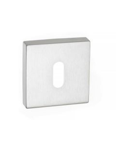 CleanTouch Anti-Bac Key Escutcheon on Minimal Square Rose - Satin Chrome CTFMSKSC