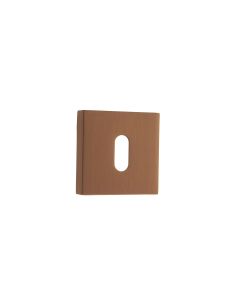 Forme Key Escutcheon on Minimal Square Rose - Urban Satin Copper