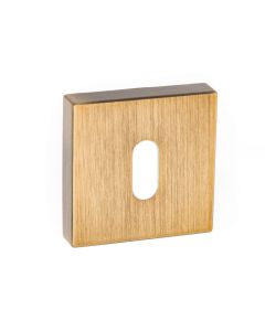 Forme Key Escutcheon on Minimal Square Rose - Yester Bronze FMSKYB