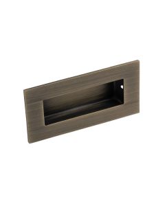 Eurospec FPH1000AB 102 X 50mm Flush Pull - Rectangular Antique Brass