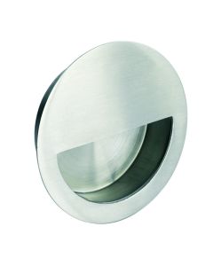 Eurospec FPH1004SSS 90mm Dia. Flush Pull - Circular - Semi Circular Inset Satin Stainless Steel